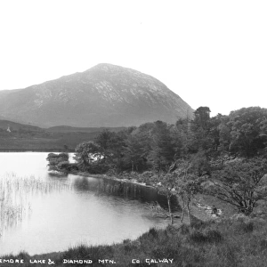 Kylemore Lake and Diamond Mountain. Co. Galway