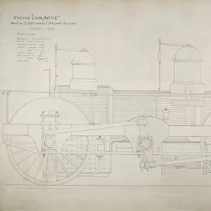 Lablanche, constructed drawing of a locomotive