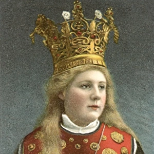 Lady wearing a Swedish bridal crown