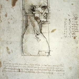 LEONARDO DA VINCI (1452-1519). Sketch of the