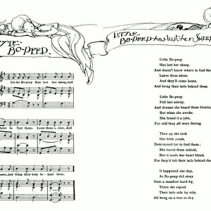 Little Bo Peep sheet music and lyrics