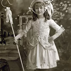 A little girl called Ursula, dressed in a very smart outfit as the nursery rhyme