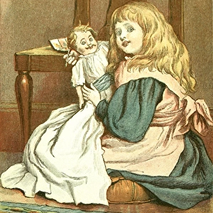 Little Girl playing with her doll, 1888