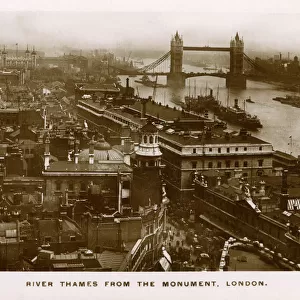 Looking East down the Thames from The Monument