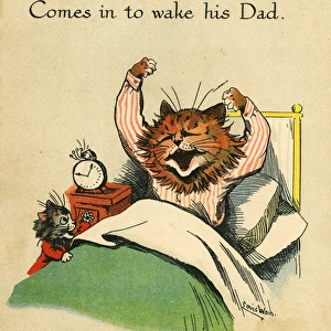 Louis Wain, Daddy Cat - waking up