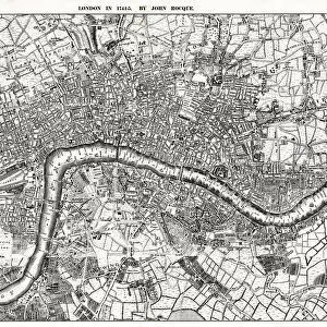 Map of London by John Rocque, 1745