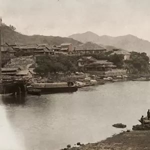 Meiji era Japan: view of Inasa at Nagasaki