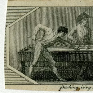 Men playing billiards