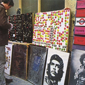Merchandise street stall, Carnaby Street, 1960s