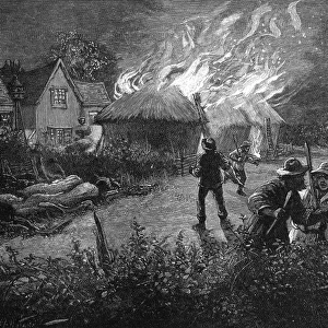Mob Burns Hay Rick / 1830