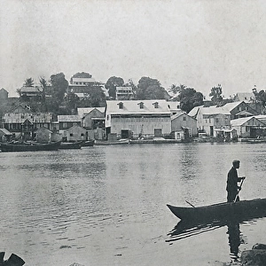 Monrovia, Liberia - Dugout canoe on the Mesurado River