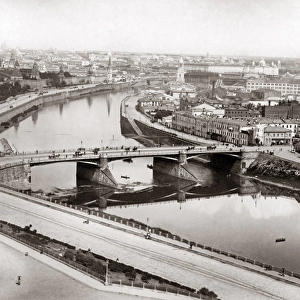 Moskva river, Moscow, Russia circa 1890