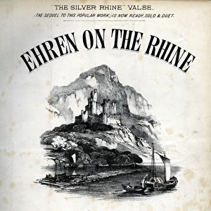 Music cover, Ehren on the Rhine, Waltz