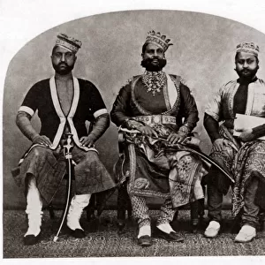 Nawab of Jowrah and his nephews, India 1860s. Date: 1860s