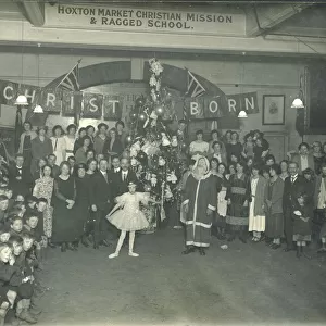 New Year party at the Hoxton Market Christian Mission and Ragged School in January 1924