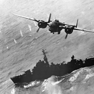 North American B-25 Mitchell -shown attacking Japanese