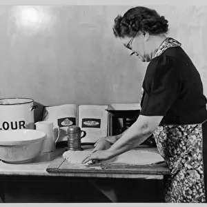 Older Woman Baking 1947