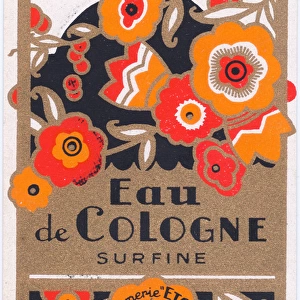 Perfume label, Eau de Cologne Surfine