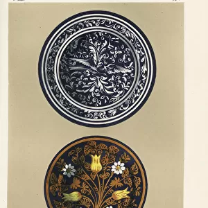Persian-genre plates from Nevers, France