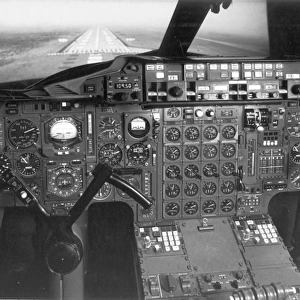 Pilots view from the Concorde simulator at BAC Filton