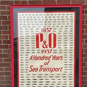 P&O poster, A Hundred Years of Sea Transport