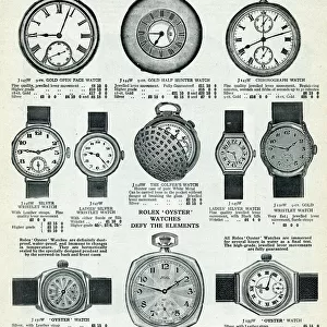 Pocket watches and wristwatches 1929
