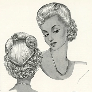 Pompadour hairstyle 1940s