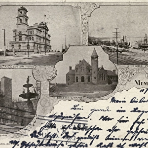 Postcard views of Memphis, Tennessee, USA