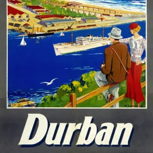 Poster advertising Durban, South Africa