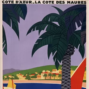 Poster advertising Sainte Maxime on the Cote d Azur