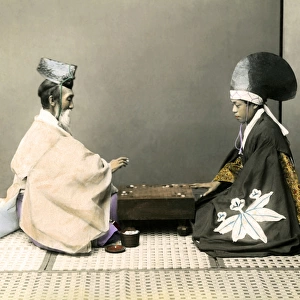 Priests playing checkers, Japan