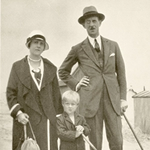 Prince Philip with his father and mother