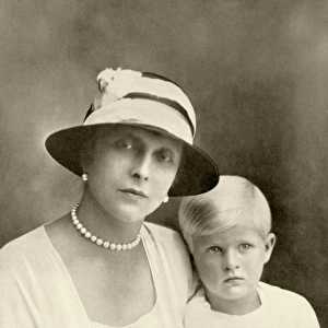 Prince Philip with his mother Princess Alice