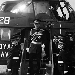 Prince Philip visits Royal Marines at Eastney