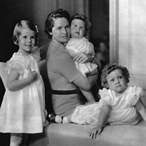 Princess Sibylla of Sweden with her daughters