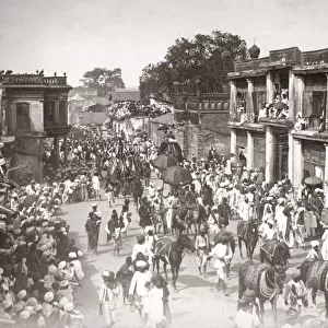 Procession of a maharaja, India, 1880 s