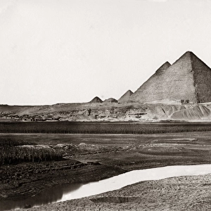Pyramids at Giza, Egypt, circa 1880s