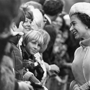 Queen Elizabeth II at the Barbican, 1972