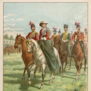 Queen Victoria reviewing troops