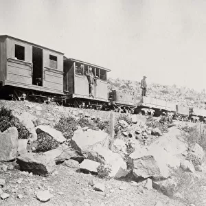 Railroad, railway between Tongoy and Tamaya, Chile