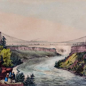 The Railway Suspension Bridge at Niagara Falls