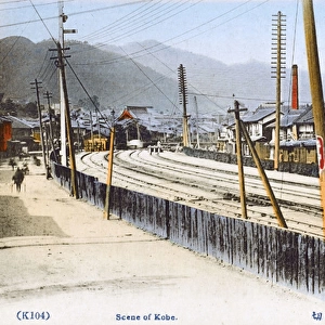 Railway Tracks - Winter - Kobe, Japan