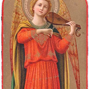 Renaissance style musical angel with viol