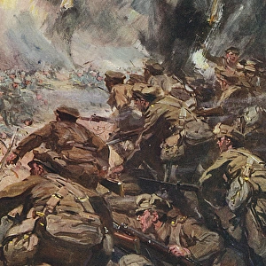 Repulsing a frontal attack, WWI by Cyrus Cuneo