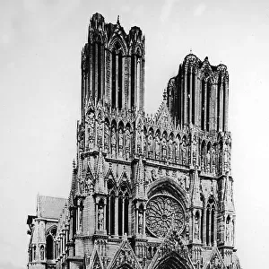 Rheims cathedral after WW1