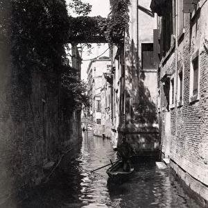 Rio Albrizzi Venice Italy in sunshine with a gondola