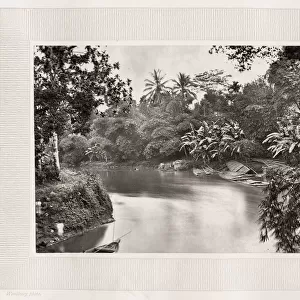 River scene, Java, Indonesia, Woodburytpe