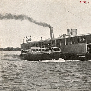 River steamer Nagama, Rangoon, Burma