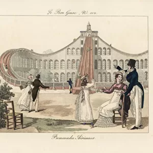 Rollercoaster in the Jardin Baujon, early 19th century