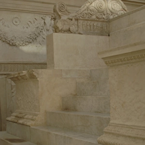 Roman Art. Italy. Ara Pacis Augustae. Marble staircase